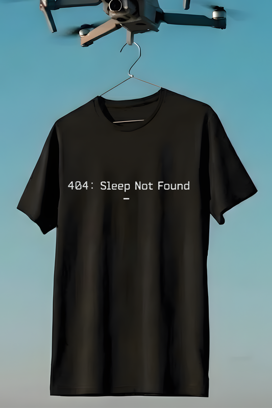 404: Sleep Not Found – Funny Coding T‑Shirt for College Students - Size Chart and Fit Guide