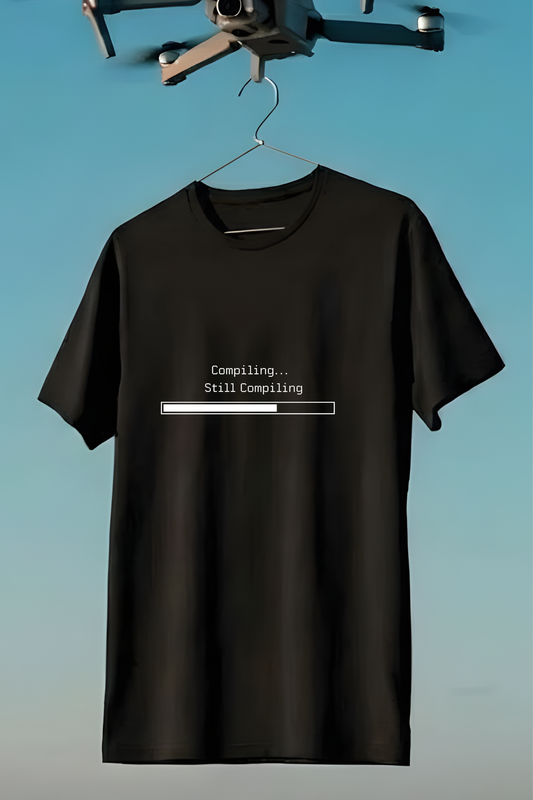 Compiling… Still Compiling – Funny Programmer T‑Shirt for Students