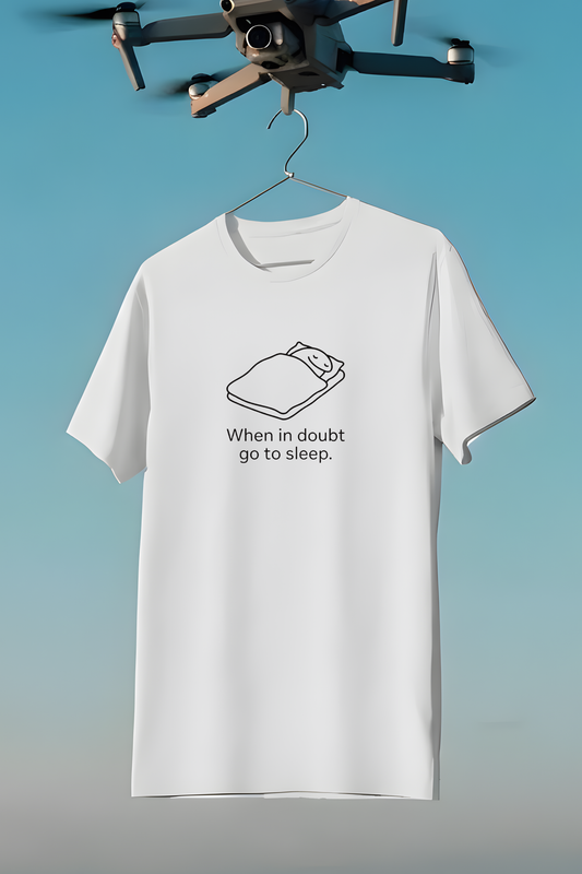 When in Doubt, Go to Sleep – Funny College Student T‑Shirt