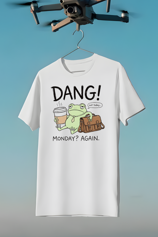 DANG! Monday? Again. – Funny Frog Coffee Monday T‑Shirt - Size Chart and Fit Guide