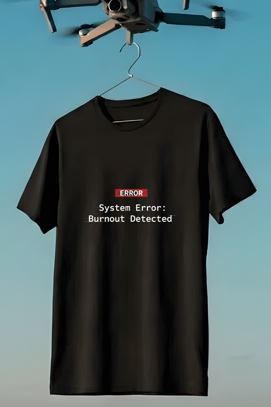 System Error: Burnout Detected – Funny College Student T‑Shirt