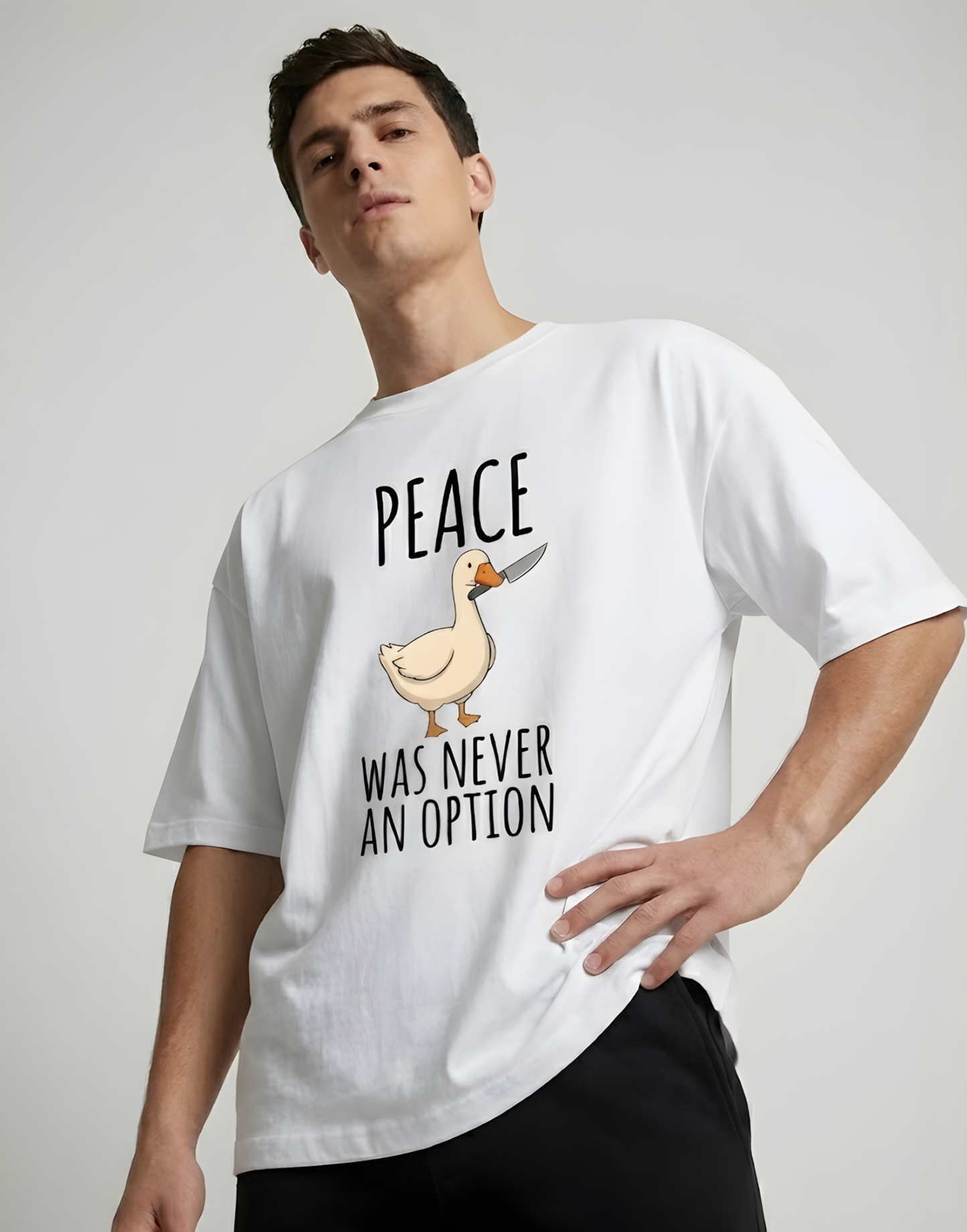 Peace Was Never an Option Funny Tee