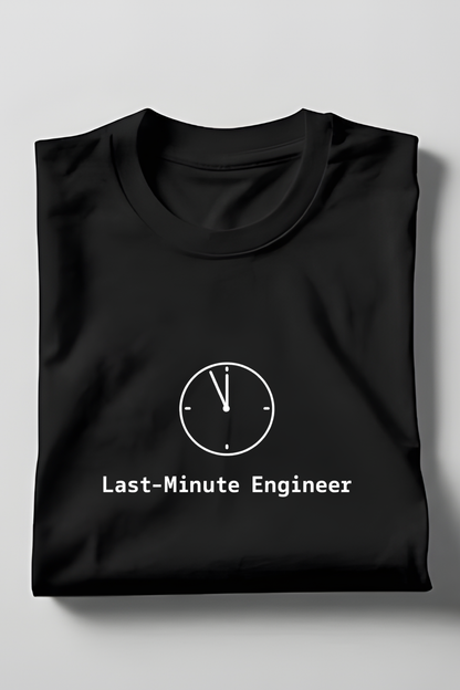 Last‑Minute Engineer T‑Shirt| Funny Engineering Tee - Product Details and Specifications