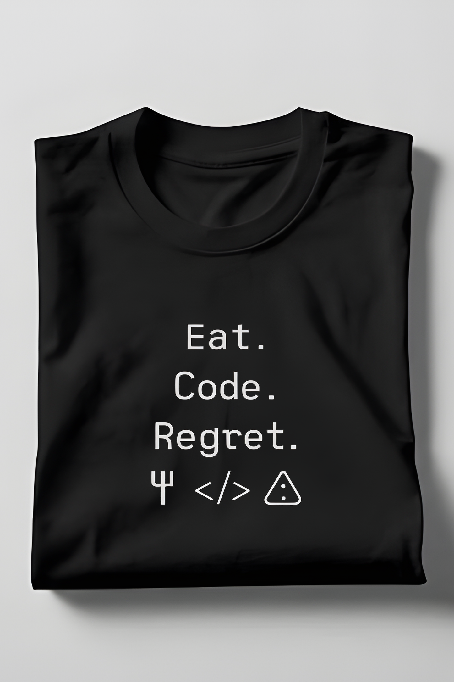 Eat. Code. Regret. – Funny Programmer T‑Shirt for College Students - Product Details and Specifications