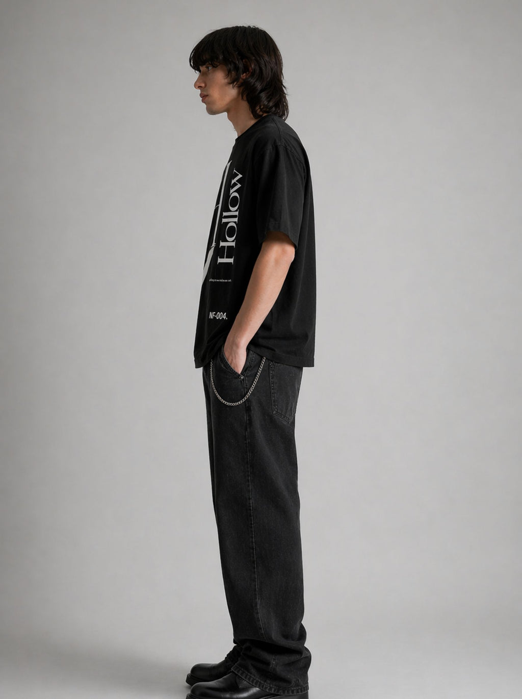 NF-004 Hollow — Oversized Art Tee | Unisex