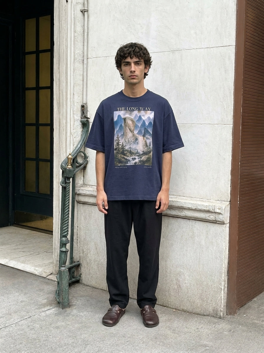 The Long Way — Oversized Art Tee | Unisex