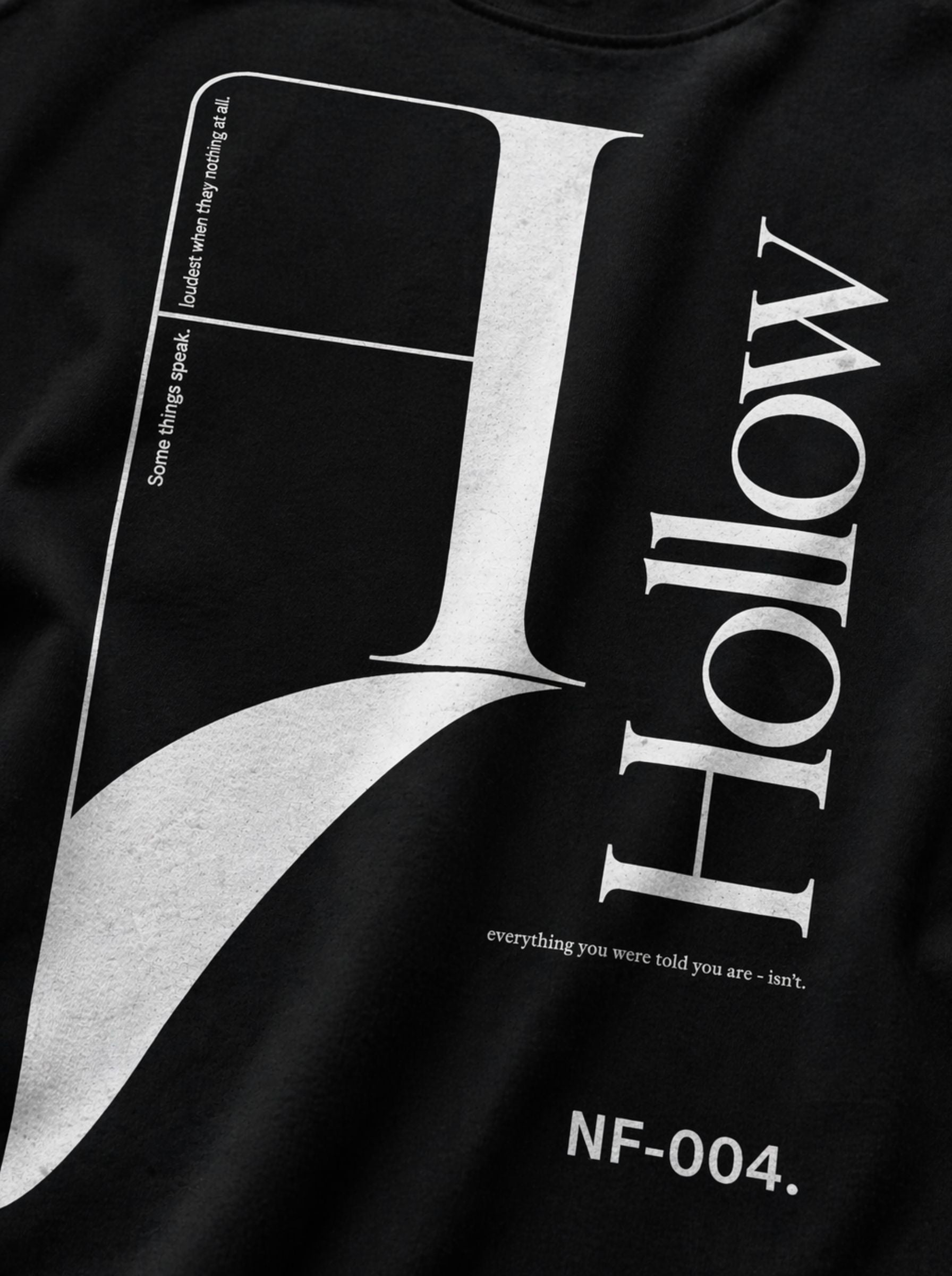 NF-004 Hollow — Oversized Art Tee | Unisex