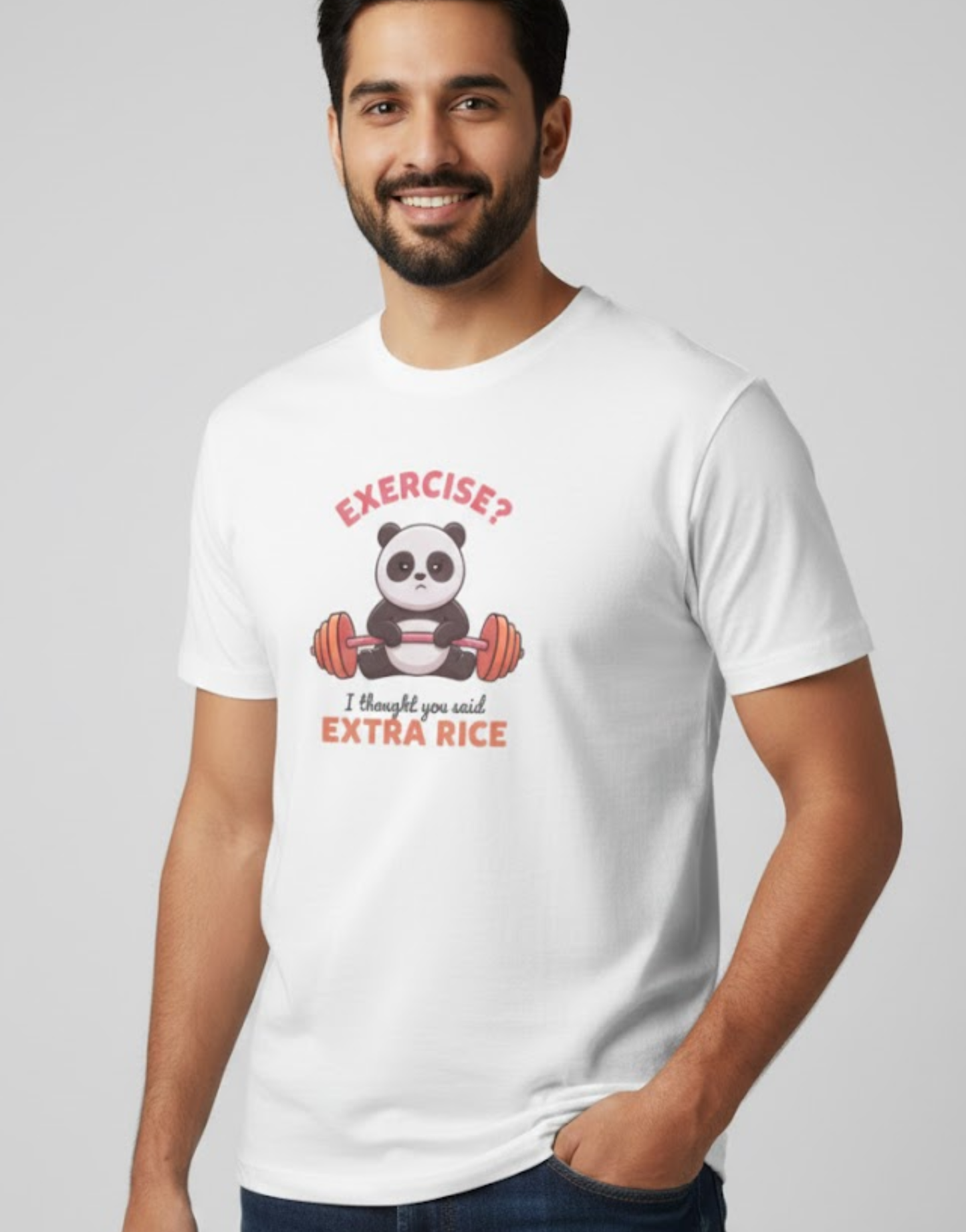 Exercise Extra Rice Panda Funny Shirt