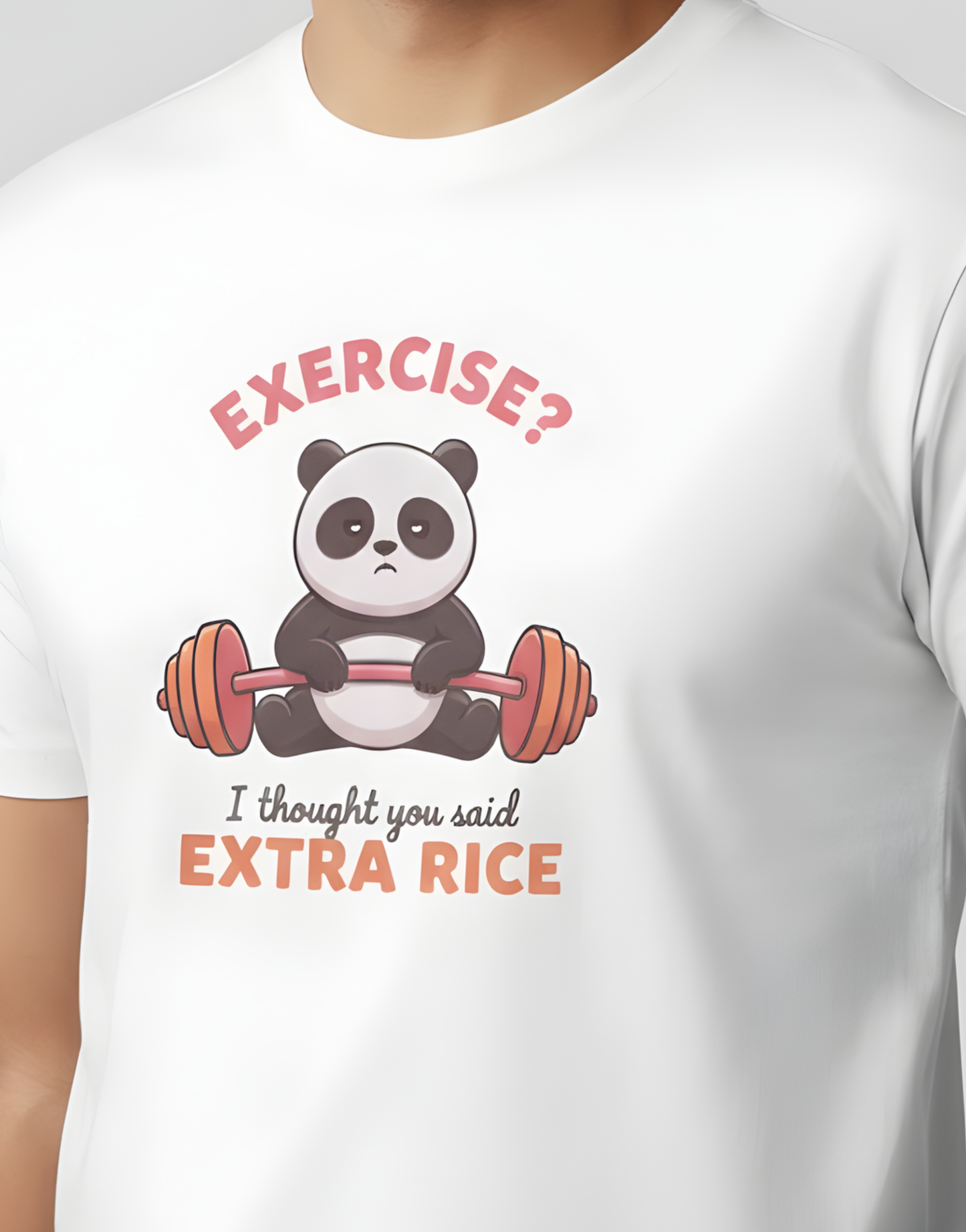Exercise Extra Rice Panda Funny Shirt
