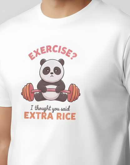 Exercise Extra Rice Panda Funny Shirt