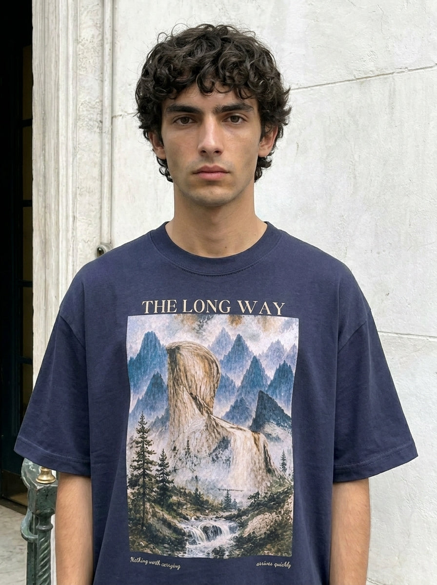 The Long Way — Oversized Art Tee | Unisex