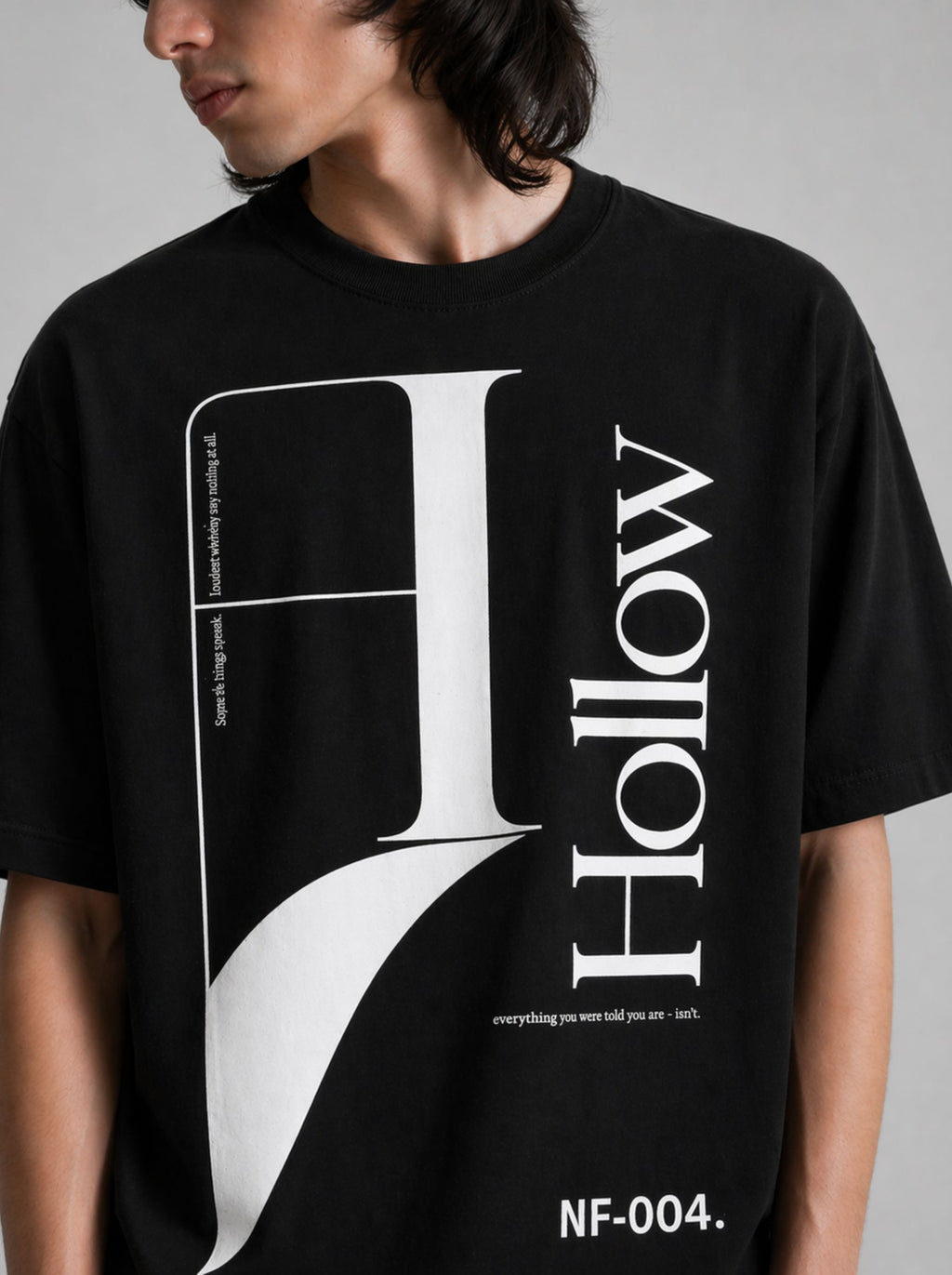 NF-004 Hollow — Oversized Art Tee | Unisex