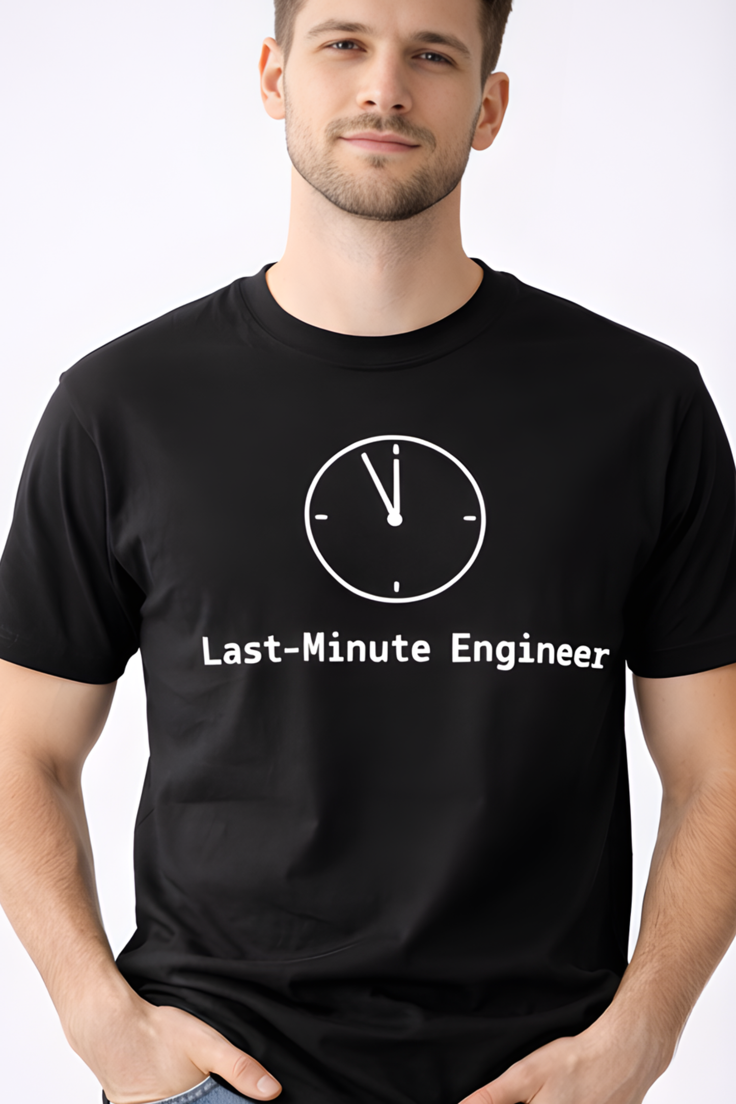 Last‑Minute Engineer T‑Shirt| Funny Engineering Tee - Color Variant - Back View