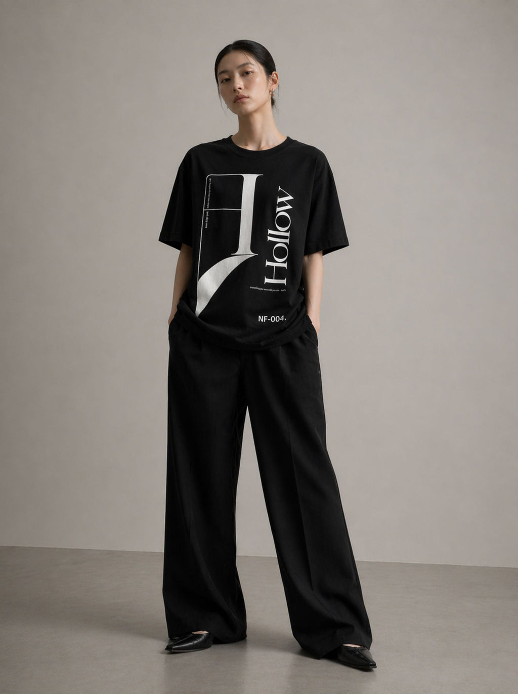 NF-004 Hollow — Oversized Art Tee | Unisex