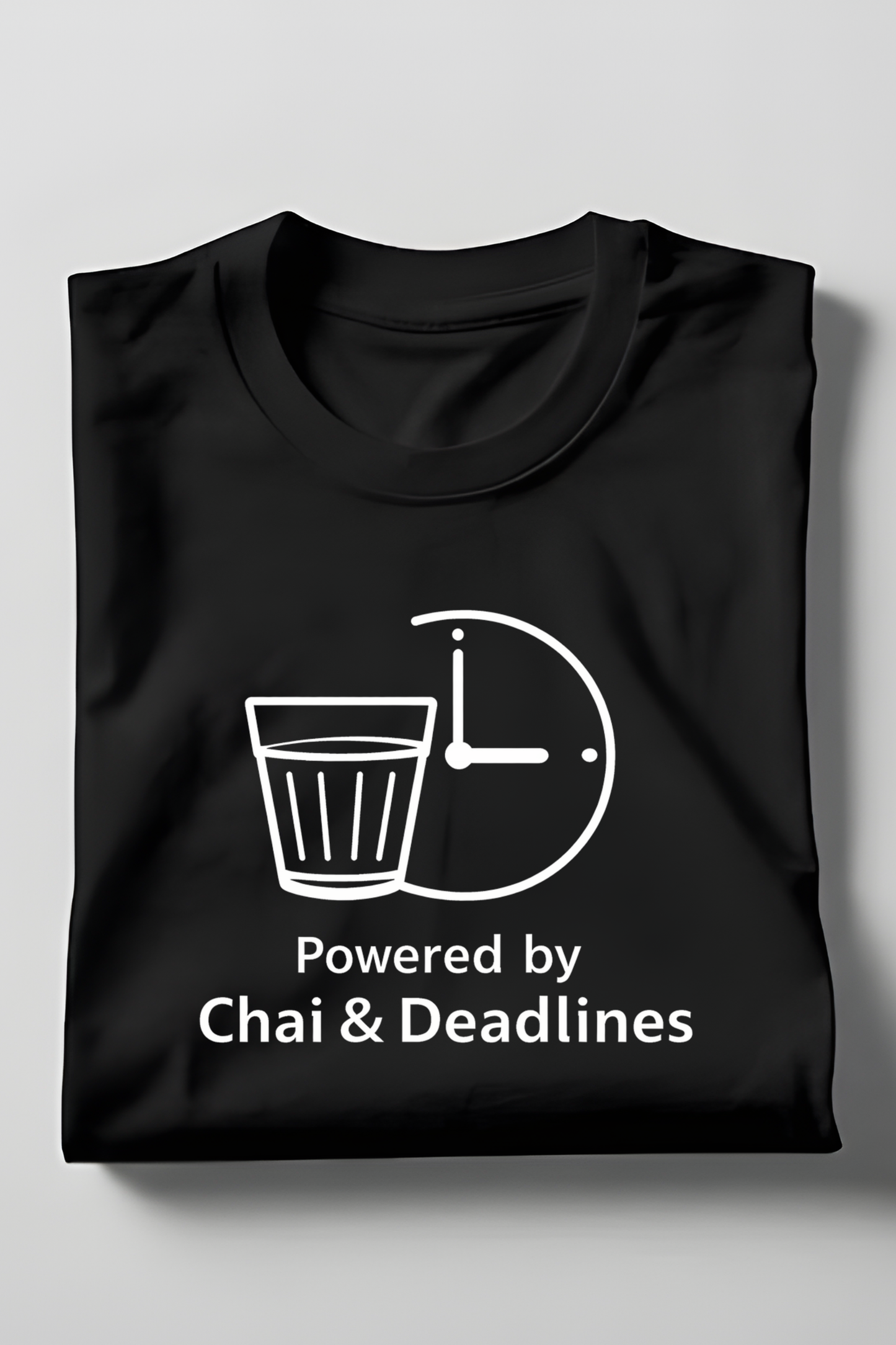 Powered by Chai & Deadlines T-Shirt - Product Details and Specifications