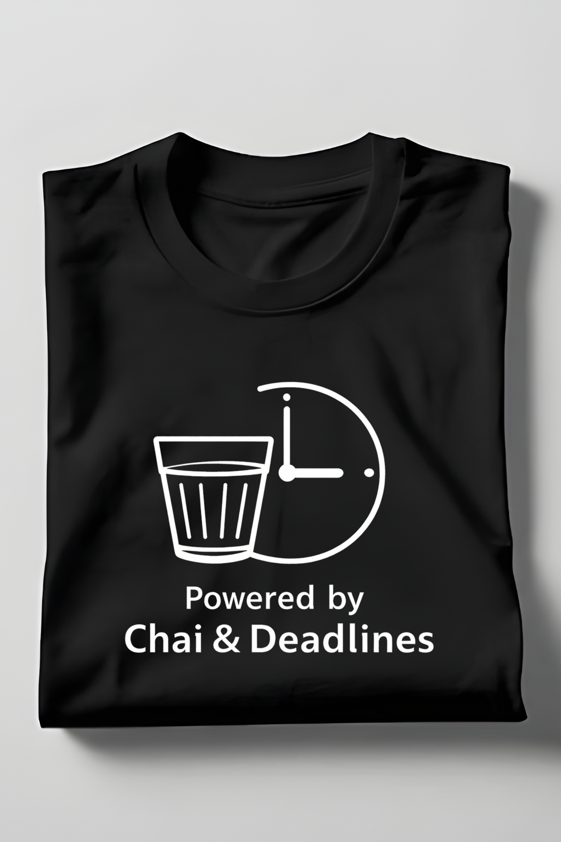 Powered by Chai & Deadlines T-Shirt - Product Details and Specifications