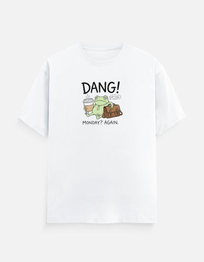 DANG! Monday? Again. – Funny Frog Coffee Monday T‑Shirt - Product Image