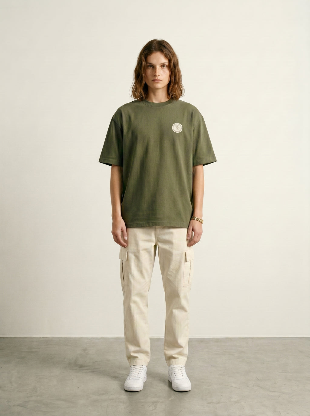 Olive Drape — Oversized Art Tee | Unisex