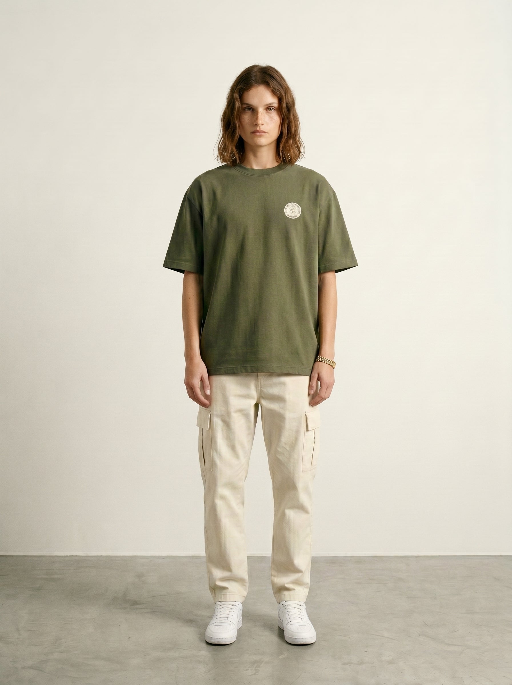 Olive Drape — Oversized Art Tee | Unisex