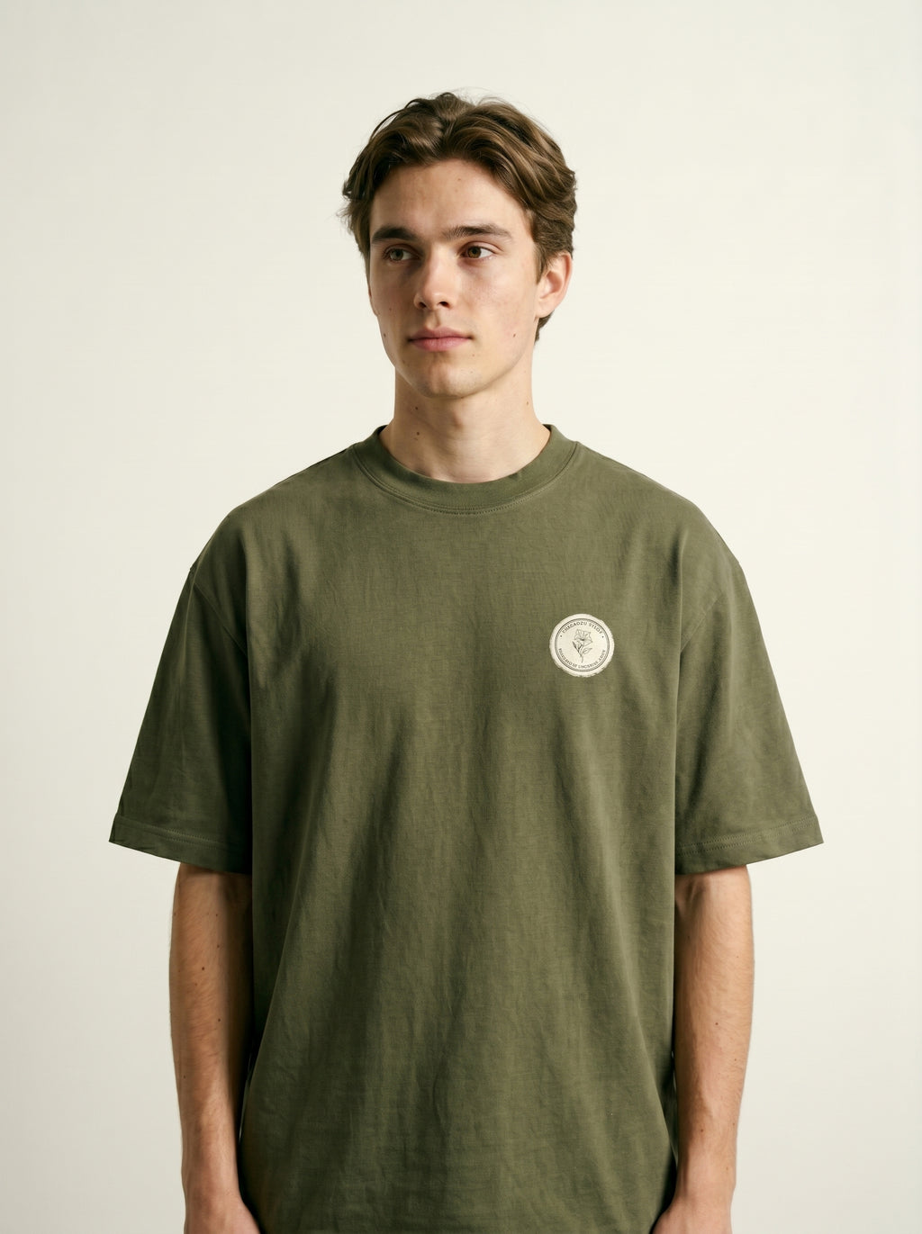 Olive Drape — Oversized Art Tee | Unisex